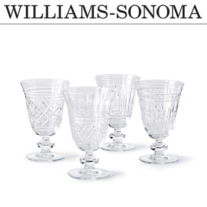 [해외][윌리엄 소노마] Regency Clear Cut Goblets Set of 4